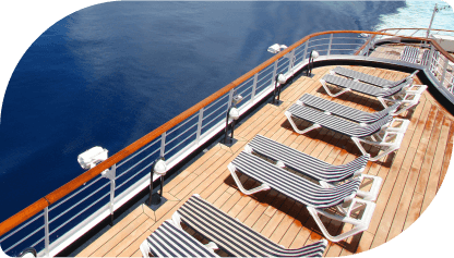 Lounge deck of a cruise ship