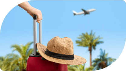 Traveler at an airport