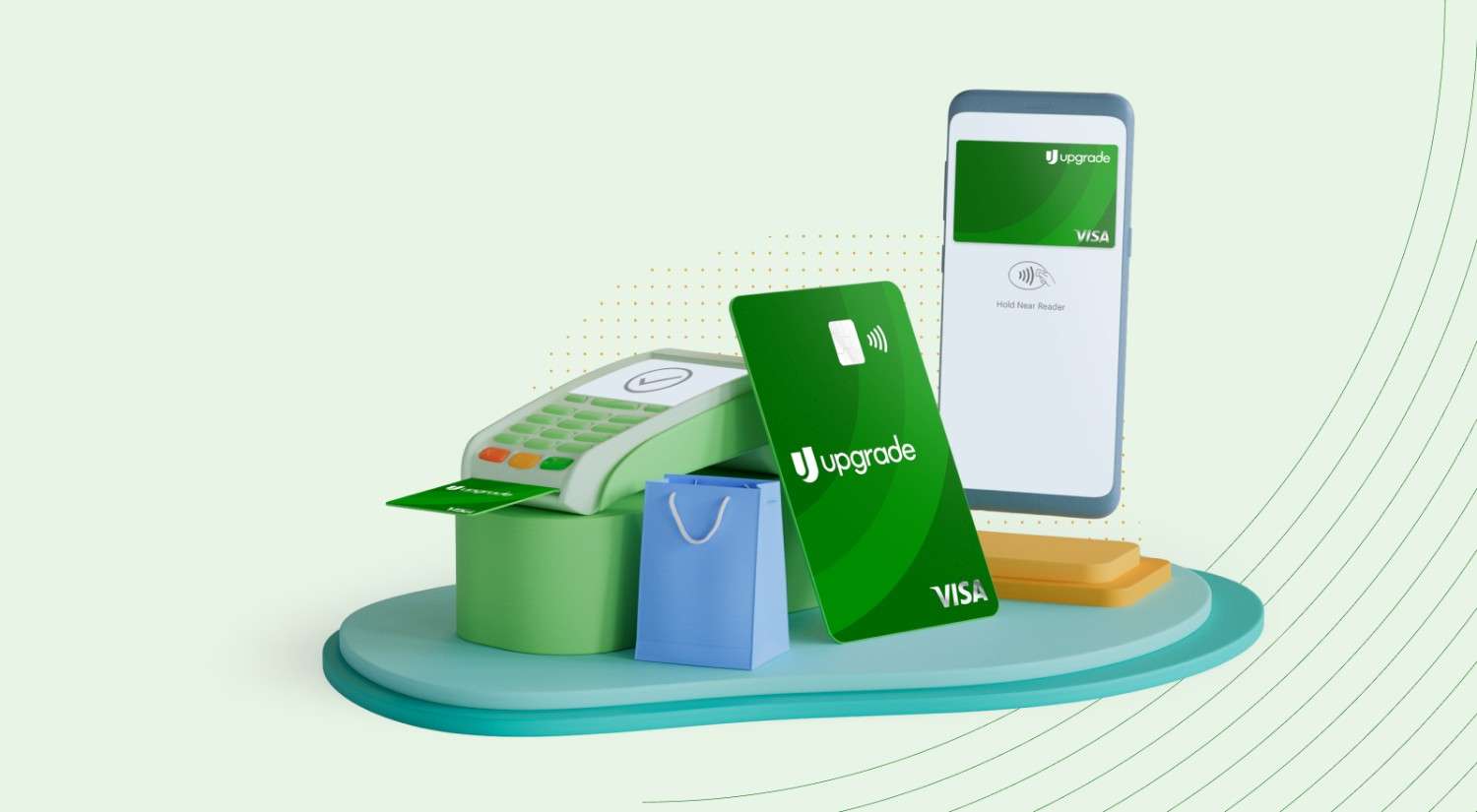 image of upgrade card, card reader, and phone with digital upgrade card