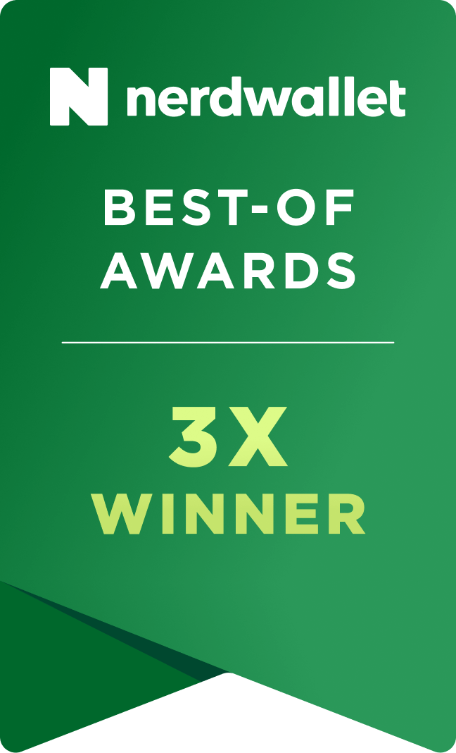 Nerdwallet Best of awards 3 time winner
